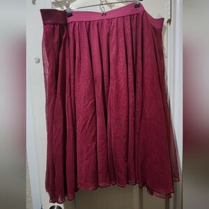 Torrid Burgundy Mid Leangth Skirt
